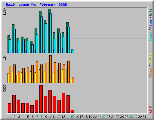 Daily usage for February 2026